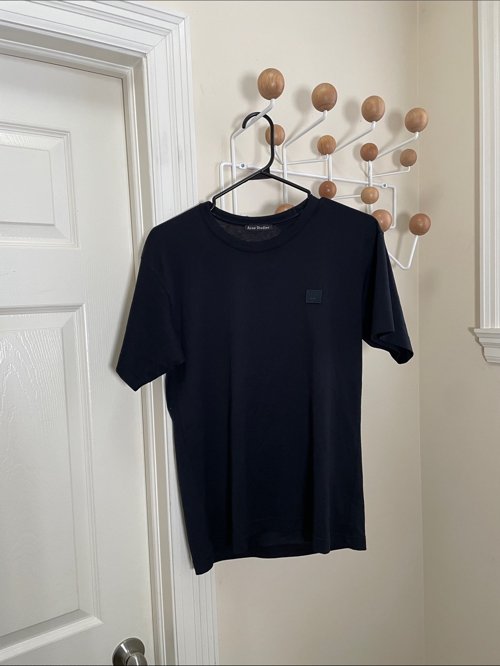 Acne Studios - Classic Logo Short Sleeve Shirt - Black - XS